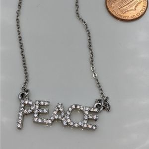 ✨3 for 25✨ Silver Tone Crystal Peace Necklace
